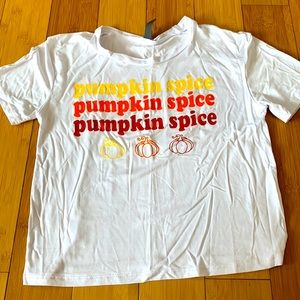 NWOT Pumpkin spice crop top XXS